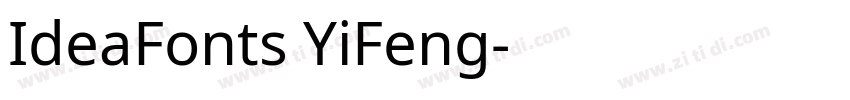 IdeaFonts YiFeng字体转换
